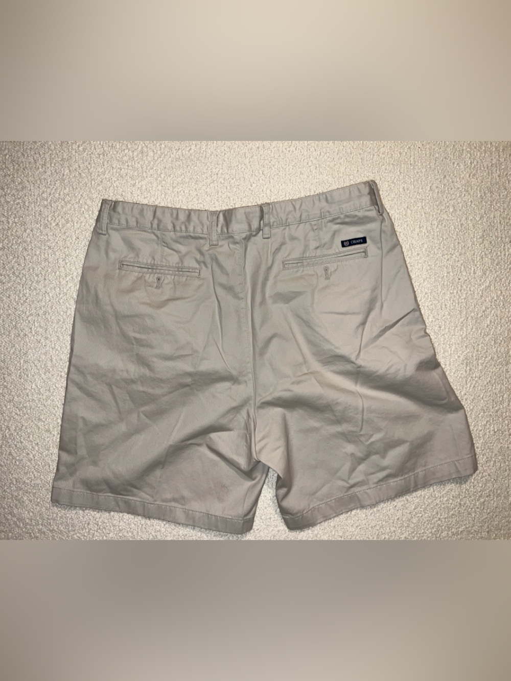 Chaps Men’s Pleated Front Shorts Khaki Size 40 All Cotton - Picture 4 of 4
